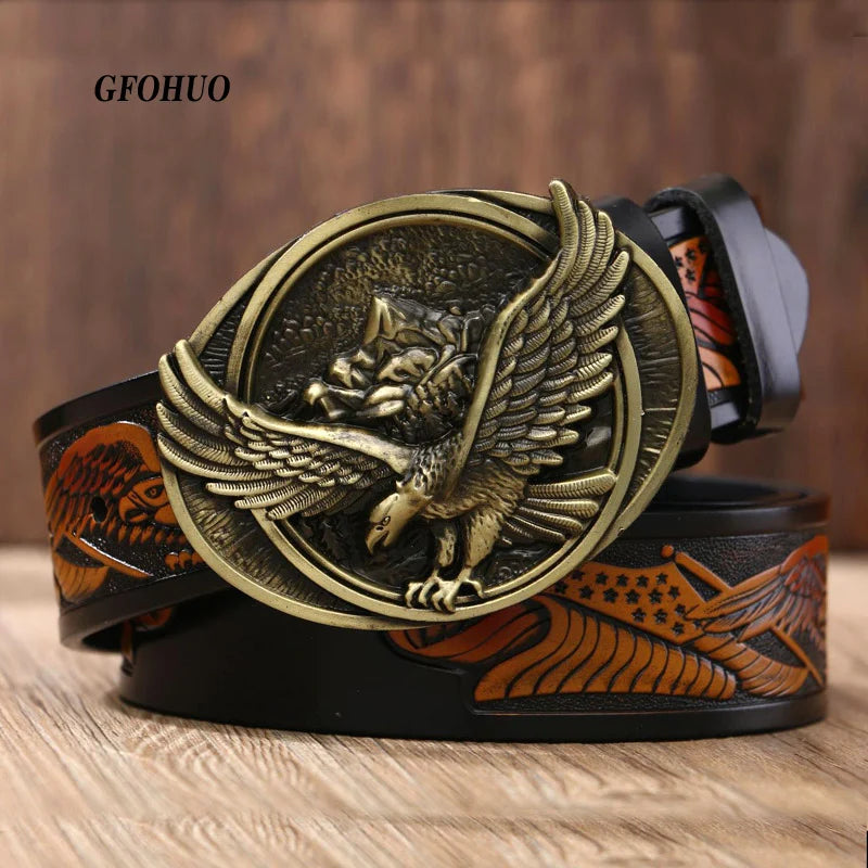 New Fashion Eagle Totem Buckle Retro Belt - (3 Styles)