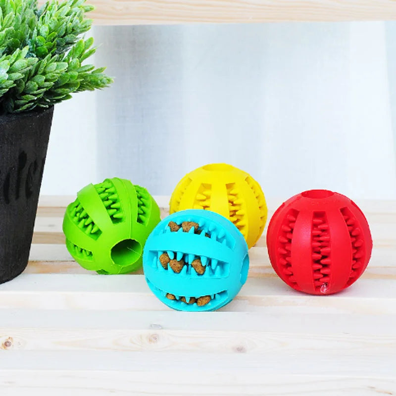 Pet Dog Toys Extra-Tough Rubber Ball , A Fun Interactive Elasticity Ball Toy