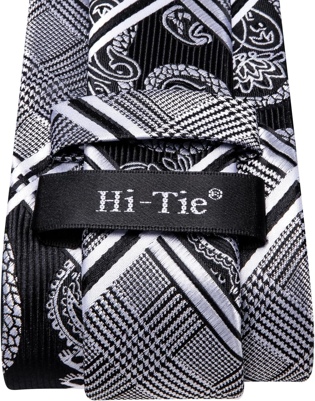 Classic Men's Plaid Tie with Handkerchief Cufflinks Set