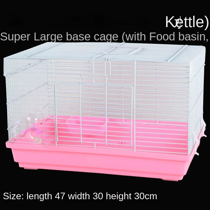 Mini Hedgehog/Hamster Large Thickened Wire Cage with Double Door Design 