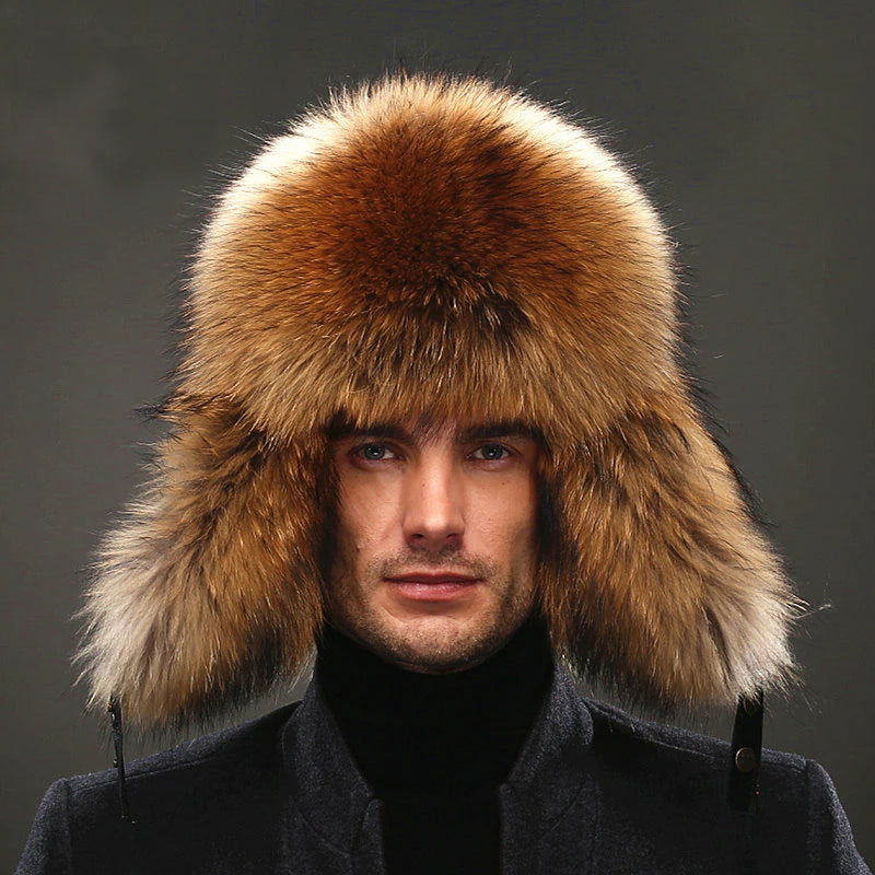 Real Luxury Fox Fur Hat -(Size 58cm-60cm)