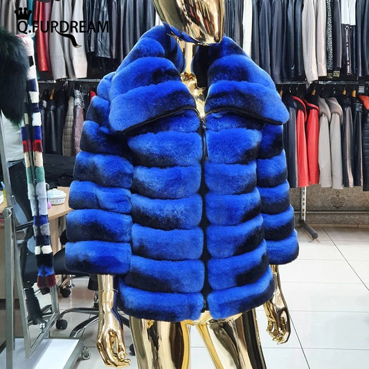 Real Rex Rabbit Fur Coat